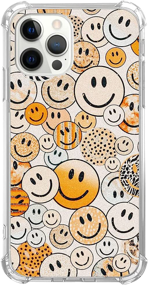 Artistic Hippy Rainbow Smiley Flower Case for iPhone 15 Pro Max