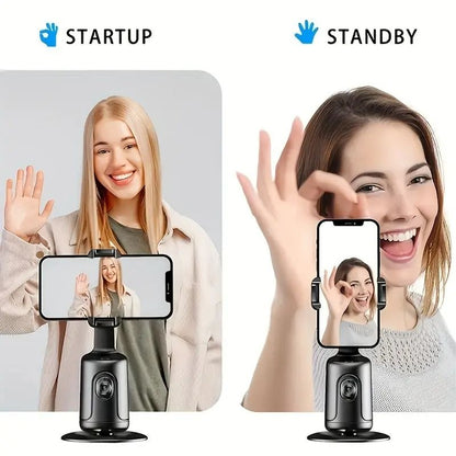 Auto Tracking Phone Holder with 360 Rotation