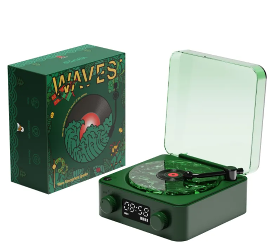 Retro Bluetooth Record Player with RGB Light