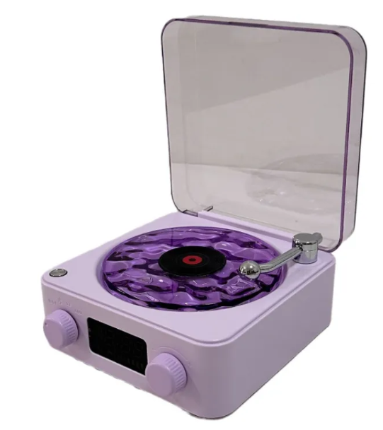 Retro Bluetooth Record Player with RGB Light