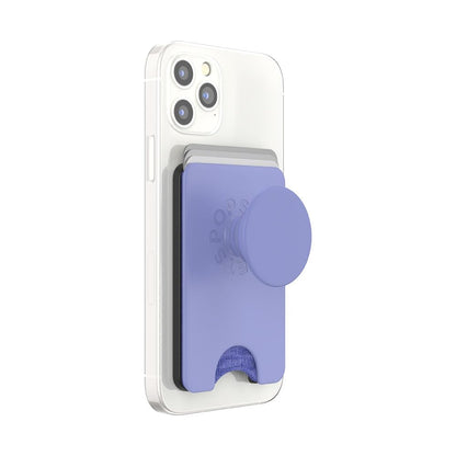 PopSockets Phone Wallet with Expanding Grip, Phone Card Holder, Wireless Charging Compatible, Wallet Compatible with MagSafe® - Deep Periwinkle