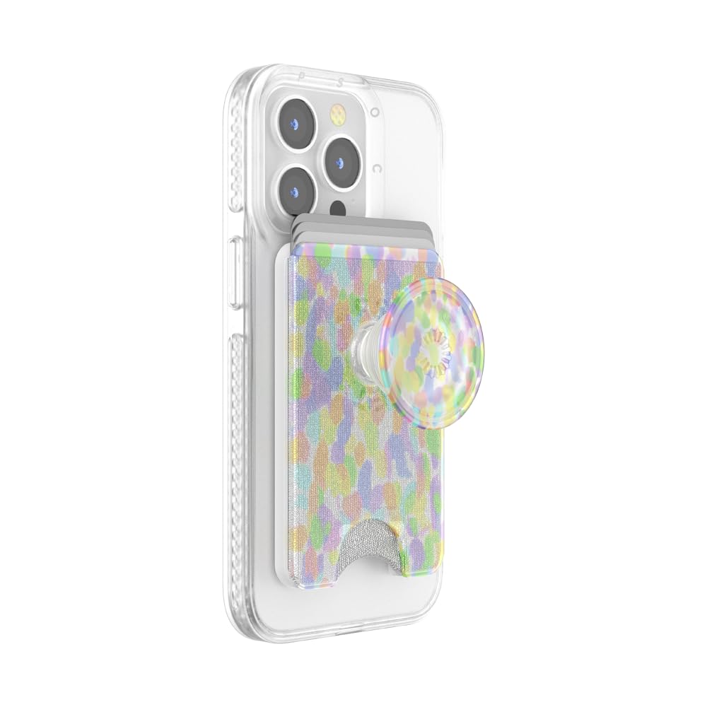 PopSockets Phone Wallet with Expanding Grip, Phone Card Holder, Wireless Charging Compatible, Wallet Compatible with MagSafe® - Deep Periwinkle