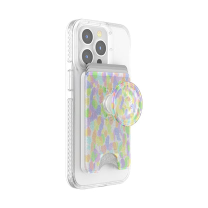 PopSockets Phone Wallet with Expanding Grip, Phone Card Holder, Wireless Charging Compatible, Wallet Compatible with MagSafe® - Deep Periwinkle